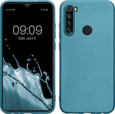 kwmobile telefoonhoesje geschikt voor Xiaomi Redmi Note 8 (2019 / 2021) - Hoesje voor smartphone - Back cover in Metallic carabisch blauw