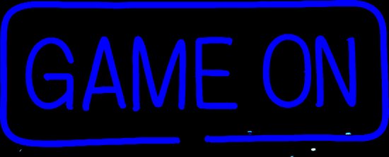Groenovatie LED Neon Verlichting Bord "Game On" - Incl. Adapter - 50x20cm - Blauw