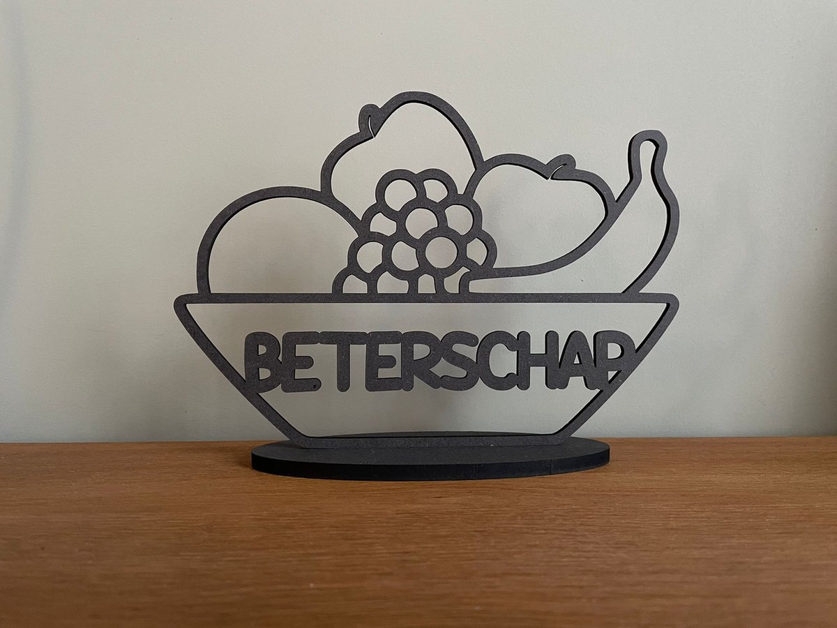 Beterschap cadeau - Beterschap pakket - Fruitschaal zwart - Beterschap kadootjes - Beterschap cadeau vrouw - Beterschap cadeau kind - Beterschap cadeau man