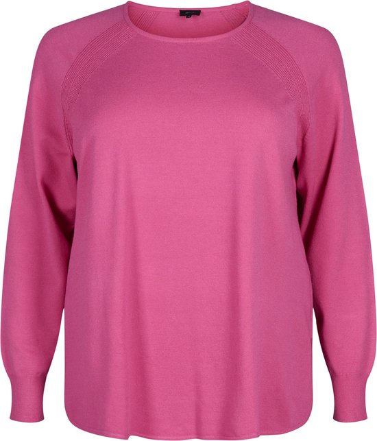 ZIZZI MELLA L/S PULLOVER Dames Blouse - Rose - Maat XL (54-56)