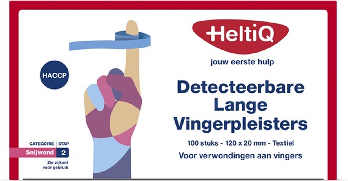 Goedkoopste Voordeelverpakking 3 X HeltiQ Detecteerbare Pleisterstrips PE 180 x 20 mm