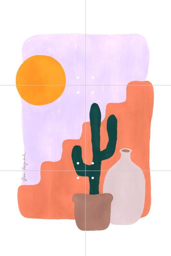 IXXI Cactus and Sunshine - Wanddecoratie - Bloemen en Planten - 40 x 60 cm