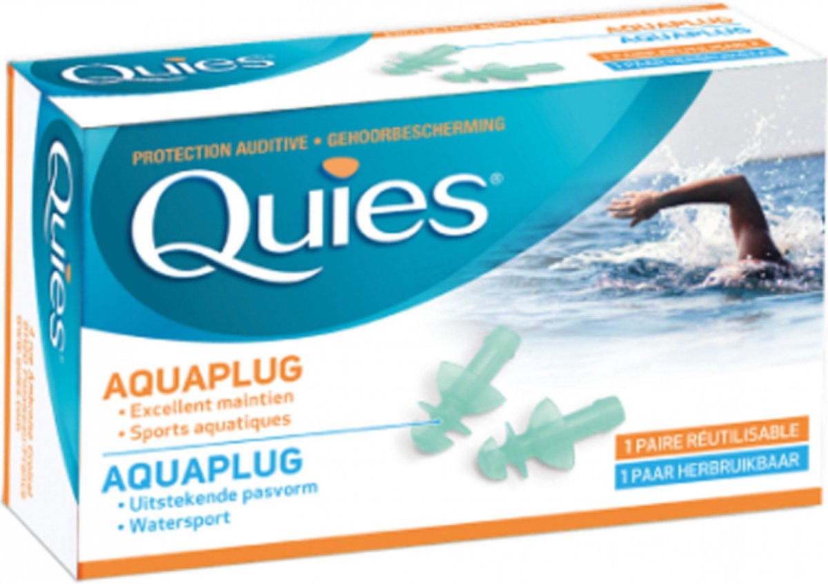 Goedkoopste Quies Aquaplug Oorbescherming 1 Paar Herbruikbaar