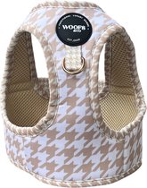 Woofs & Co - Hondentuigje STEP-IN Houndstooth- Mesh Voering - Instaptuigje - Honden STEP IN Harnas - STEP IN HARNESS Houndstooth - Maat L