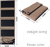 Opvouwbare zonnepaneel - 5 volt - 10 Watt - Kamperen - 2 USB aansluitingen - Outdoor - Opladen - Pocketsize - Power bank - Camping