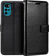 Portemonnee Book Case Hoesje Geschikt voor: Motorola Moto G22 -  zwart