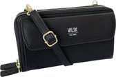 Vilix The Label - Sac Olivia - portefeuille et sac pour téléphone en un - végétalien - compact - Zwart
