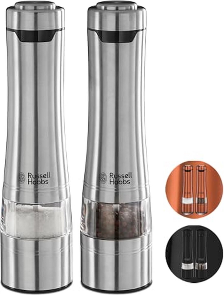 Russell Hobbs Peper- & Zoutmolen Set Elektrisch - 23 cm - RVS — cadeau in Kookcadeaus - foto 7