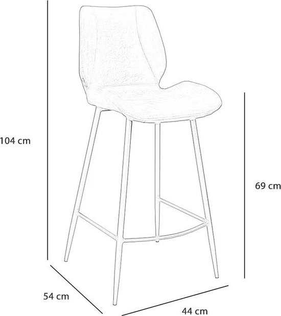 Bronx71® Tabouret de bar scandinave Jena taupe tissu recyclé 69 cm