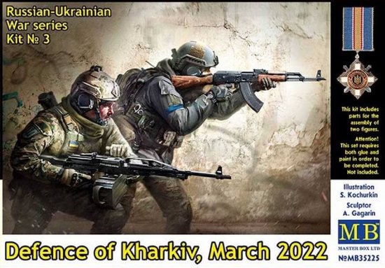 Master Box Modelbouwpakket Militaire voertuigen - 35225 Defence of Kharkiv - March 2022 - Kit no. 3 Plastic - 1:35 - Modelbouw