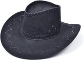 Rubies Carnaval verkleed hoed voor een cowboy - zwart - polyester - heren/dames