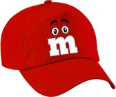 Bellatio Decorations Verkleed pet voor volwassenen - letter M - rood - unisex - carnaval