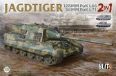 1:35 Takom 8008 Jagdtiger 128 mm Pak L66 & 88mm Pak L71 - 2 in 1 Plastic Modelbouwpakket