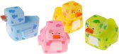 Badeendjes Gamer 4 STUKS - Vierdelige Set – Badspeelgoed - Badspeeltjes voor kinderen - Blocky Gaming - Vier kleuren – 5CM