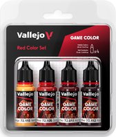 Vallejo 72377 Game Color - Set de couleurs rouges - Set de Peinture Acryl