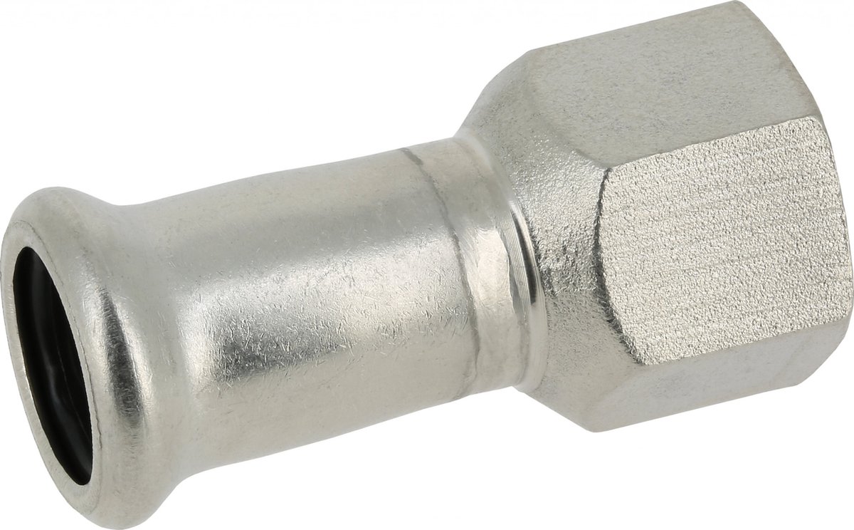 Bonfix Press - RVS 316 - perskoppeling - Schroefbus - 3/4" x 18 mm - lange binnendraad - KIWA - DVGW - WRAS keur
