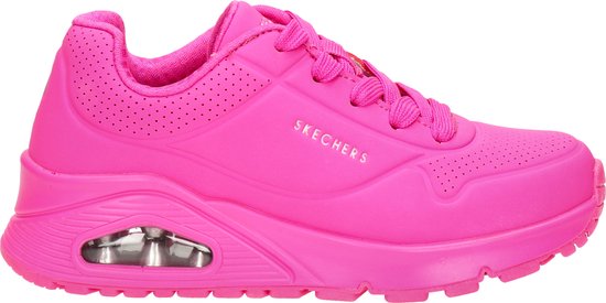 Skechers Uno Gen1 - Neon Glow Meisjes Sneakers - Roze - Maat 35