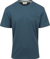 Anerkjendt - Kikki Waffle T-shirt Blauw - Heren - Maat M - Regular-fit