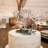 Gepersonaliseerde verjaardag bruiloft doop taart topper/ sinterklaas / Houten Liefde Hart Naam Volledig Aanpasbaar/ cake topping/ bruiloft topping
