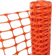50 mètres Maille barrière solide Oranje 1 mètre de haut | Filet de barrière - Treillis de construction - Treillis pour pistes de ski - Zones de barrière - Treillis plastique | l'Atelier de Sécurité