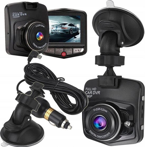 Dashcams | Dashcam | Dashboard camera | Autovideo camera | Full HD 1080p | 2.5 inch LCD | Zwart