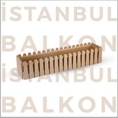 Bloembak Istanbul 9L goud vensterbank & balkon 55x20 met waterdrainage