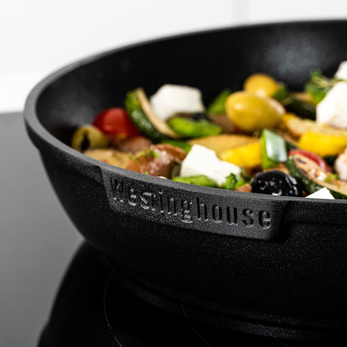 Westinghouse Performance 9-delige Pannenset – Koekenpannen + Braadpannen + Hapjespannen + Wokpan + Grillpan + Steelpan – Inductie – zwartBlauw – foto 5