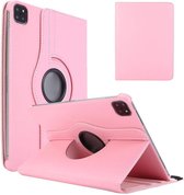 Draaibaar Hoesje 360 Rotating Multi stand Case - Geschikt voor: Apple iPad Pro 12.9 inch (2020) - Apple iPad Pro 12.9 inch (2021) - Apple iPad Pro 12.9 inch 2022 - licht roze