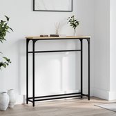 vidaXL - Wandtafel - 75x19,5x75 - cm - bewerkt - hout - sonoma - eikenkleurig