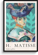 Fotolijst inclusief poster - Posterlijst 80x120 cm - Posters - Matisse - Kunst - Abstract - Portret - Foto in lijst decoratie - Wanddecoratie woonkamer - Muurdecoratie slaapkamer