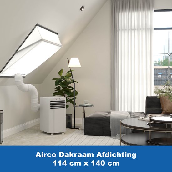 Airco Dakraam Afdichtingskit 114×140 cm voor Velux SK08, Fakro 11, Roto 11/14 – Mobiele Airco Slang Afsluiter