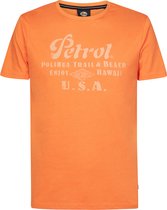 Petrol Industries - Heren Artwork T-shirt Sandcastle - Oranje - Maat XXL