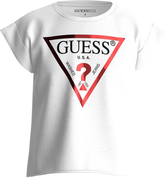 Guess Girls Logo Shirt Wit - Maat 176