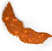 Engel Vleugeltjes Met Twinkelende Lichtjes Mini - Oranje - Koningsdag