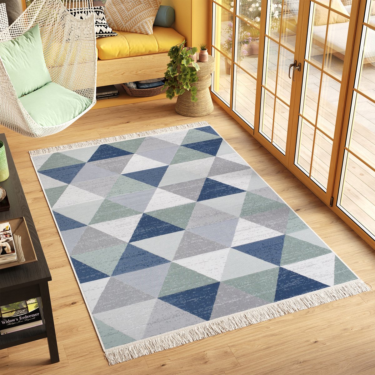 Tapiso Azteca Vloerkleed Grijs Franjes Slaapkamer Katoenen Dubbelzijdig Tapijt Maat- 80x30