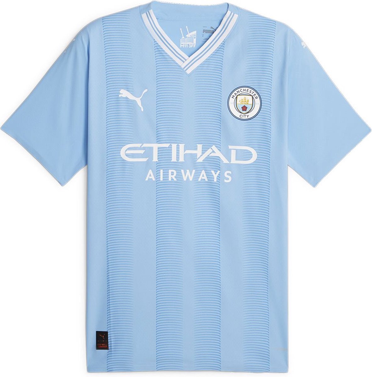 Puma Manchester City Fc Authentic 23/24 Thuis T-shirt Met Korte Mouwen Blauw L Man,Vrouw