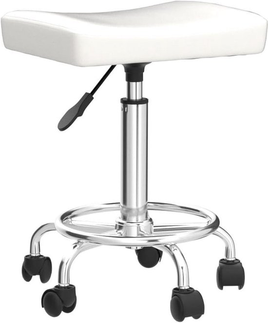 WKWKER Heavy Duty Schoonheid Kruk Op Wielen Swivel Verstelbare Kruk