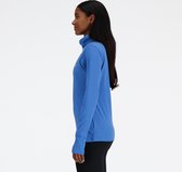 Pull de sport New Balance Space Dye Quarter Zip pour femme - Blauw AGATE HEATHER - Taille S