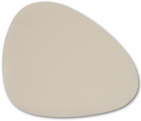 8x Sets de table aspect cuir crème 34 x 42 cm - Zeller - Accessoires de cuisine - Décoration de table - Assiettes dessous de verre en simili cuir