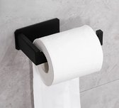 Go Go Gadget - Porte-rouleau de papier toilette - Autocollant - Acier inoxydable - Sans perçage - Fixation facile - Zwart