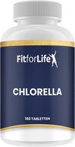 Fit for Life Chlorella - Rijk aan mineralen, antioxidanten en vitaminen - Bevat hoog gehalte aan vitamine B-12, eiwit, ijzer en calcium - 180 tabletten - 500mg