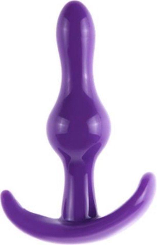 Plug anal en Siliconen Knaak pour débutants - Violet - 9 cm