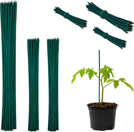Dixiestore bamboestokken | Bamboestokken Set Bloemsteunen | Robuuste plantenstokken van bamboe, 150 cm x 20-22 mm, 10 stuks, Breed gebruik, plantondersteuning, natuurlijke kleur