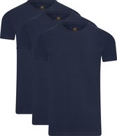 Mario Russo T-shirts - T-shirts Heren - Onder Shirts - Katoen - 3-pack - Ronde Hals - L - Navy