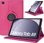 Draaibaar Hoesje - Rotation Tabletcase - Multi stand Case Geschikt voor: Samsung Galaxy Tab A9 8.7 inch 2023 (Model: SM-X110 / SM-X115 / SM-X117) Roze