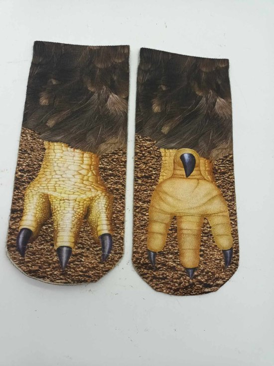 Dieren poten sokken - Sokken met dierenpoten motief - One size - Vogelpoot