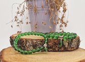 Handgemaakte Natuursteen Armbanden "Groene kwartz " 10 mm - Met Natuursteen Hanger - Een bijzonder cadeau voor vrienden en familie