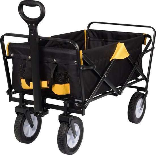 4goodz Outsunny bolderkar strand inklapbare handwagen 360° tuinwagen