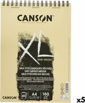 Canson tekenblok canson xl - sand natuurlijk- A4 -40 vellen 160 g/m2 - Omdoos a 5 stuk x 40 vel | 5 stuks