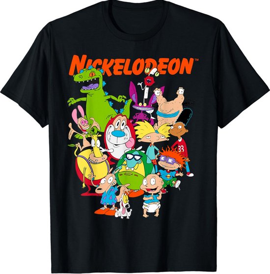 Nickelodeon Group Shot T-shirt avec tous les personnages rétro des années 90